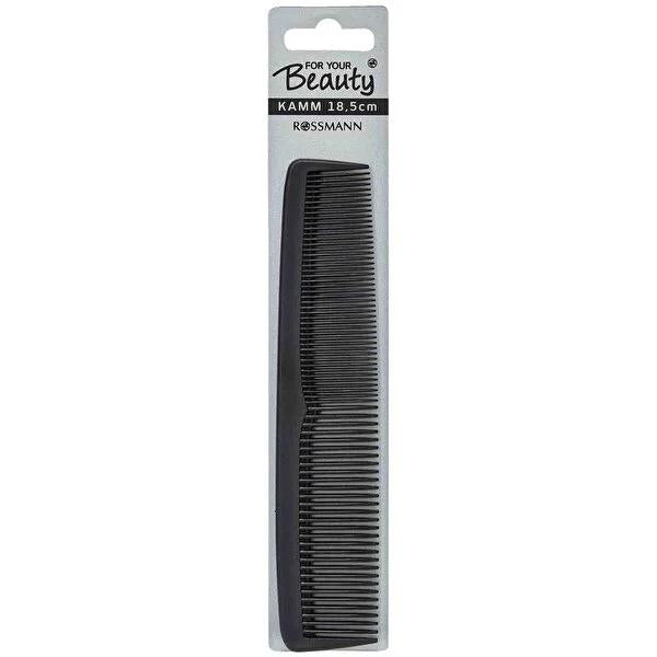 For Your Beauty Black Hair Comb - 7.28&quot; Detangling &amp; Styling - Durable, Lightweight, Travel-Friendly For Your Beauty Black Hair Comb - Detangling &amp; Styling Hair comb, Black comb, Styling comb, Detangling comb, Everyday hair comb, Travel comb, For Your Beauty comb, Siyah Tarak, hair grooming tool, styling, maintaining hair, straight hair, curly hair, wavy hair, durable material, lightweight comb, simple comb design, gifts for her, personal care, classic look, comfortable grip, easy to use, easy to clean, res