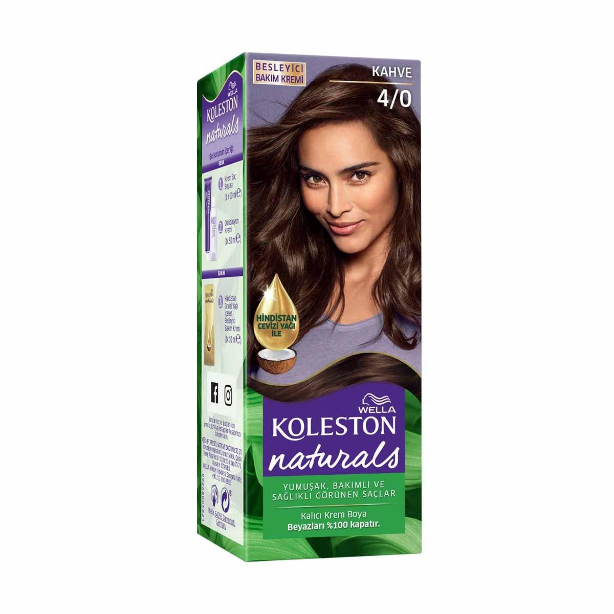 Wella Koleston Naturals 4/0 Coffee Brown Hair Dye: Intense Color, Gray Coverage, Coconut Oil, Permanent Hair Color Wella Koleston Coffee Brown Hair Dye: Gray Coverage + Coconut Oil hair dye, hair color, gray coverage hair dye, coconut oil hair dye, permanent hair dye, Wella Koleston, at home hair color, brown hair dye, hair color kit, hair coloring, hair dye kit, at-home hair dye, coffee brown hair dye, hair colour, hair coloring, hair dye, coconut oil, intense color, gray coverage, Wella hair color, women'