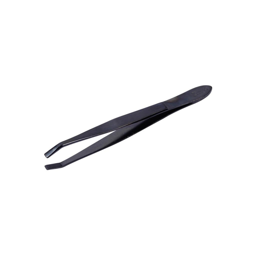 Solingen Black Slant Tweezers for Precise Grooming
