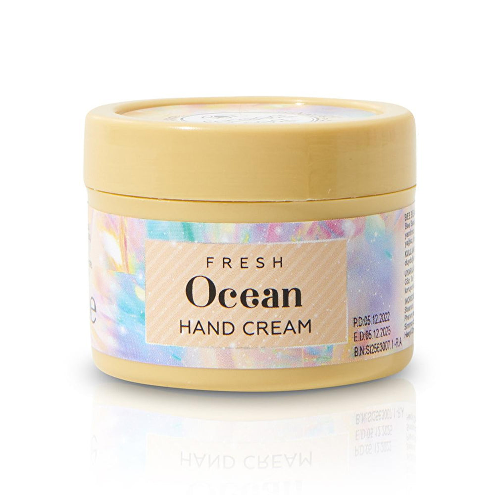 Bee Beauty Fresh Ocean Hand Cream: Fast Absorbing, Non-Greasy Moisturizer for Soft & Hydrated Hands Bee Beauty Hand Cream: Moisturizing, Non-Greasy, Fast Absorbing hand cream, moisturizing hand cream, softening hand cream, non-greasy hand cream, fast absorbing hand cream, Bee Beauty hand cream, ocean fresh hand cream, hand lotion, hand hydration, dry hands, cracked hands, chapping, silky smooth, lightweight hand cream, daily hand care, hand care, skin hydration, skin softening, non-oily, quick absorbing, gi