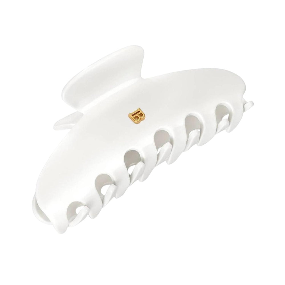 Balmain Cellulose Acetate Pince à Cheveux Large White Hair Clip