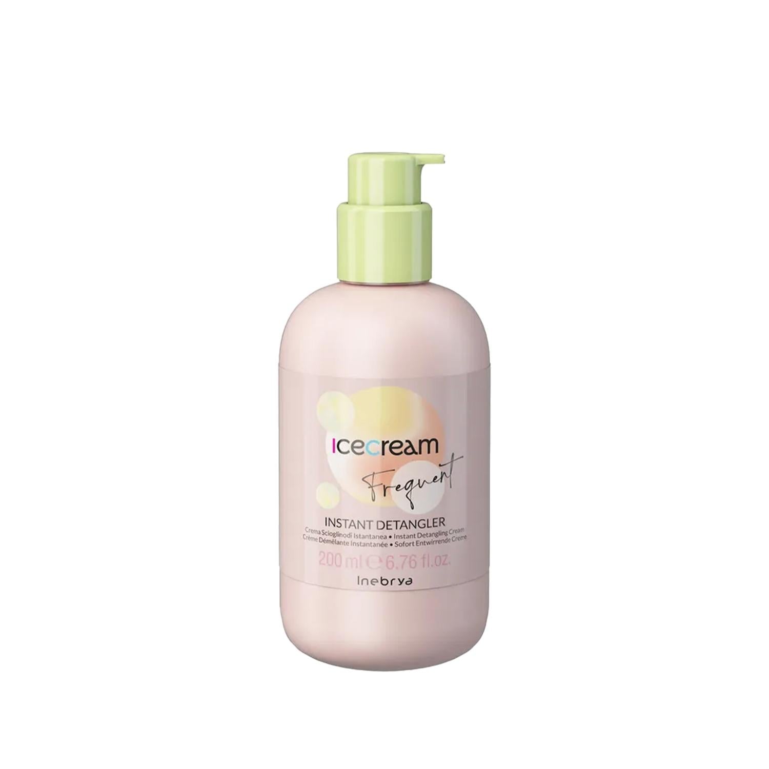 Inebrya Ice Cream Frequent Instant Detangler - Instantly Detangles Hair, 6.76 fl oz Inebrya Instant Detangler - Effortless Hair Care hair detangler, instant detangling cream, hair care product, detangling spray, Inebrya Ice Cream, hair care, hair detangling, instant detangler, hair products, beauty products, hair serum, hair treatment