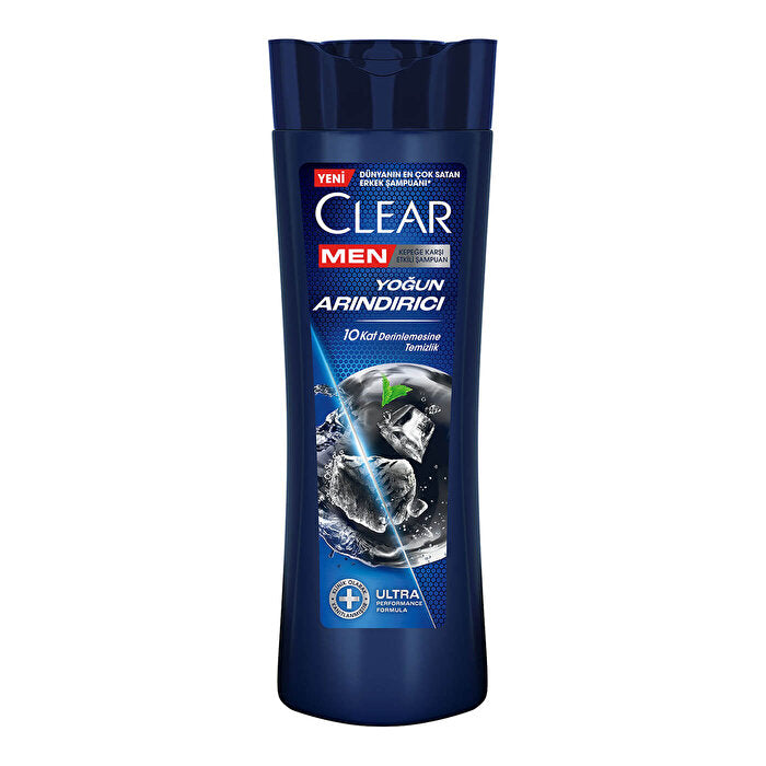 Clear Men Charcoal Anti-Dandruff Shampoo - 350ml | Intensive Cleanse - Shampoo