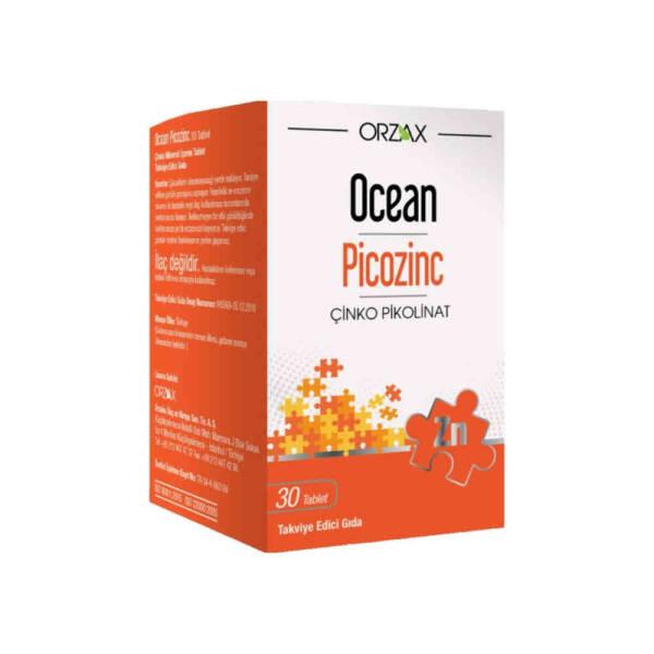 Ocean Picozinc Zinc Supplement Tablets - 30 Count, 15mg Zinc per Tablet for Immune System Support - Vitamin & Supplement