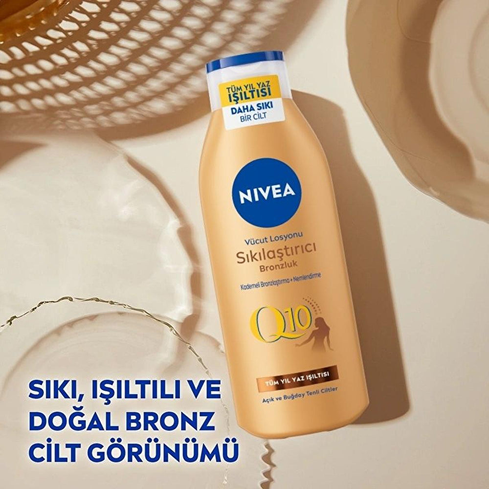 Nivea Nivea Q10 Firming & Tanning Body Lotion - Moisturizing, Sunless Tan, Firming Body Care for Fair to Medium - view 2