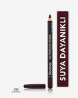 Flormar Mat Lip Liner - Waterproof & Highly Pigmented for Long-Lasting Lip Color - Deep Bordeaux - Lip Liner
