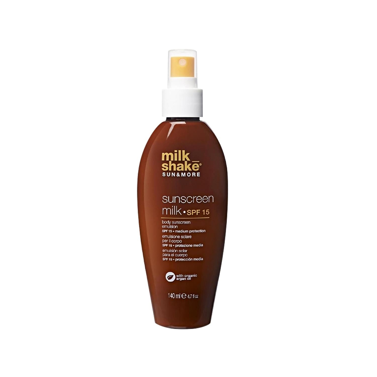 milk_shake Sun&More Sunscreen Milk SPF 15 - 5.07 fl oz Sun Protection for Outdoor Enthusiasts milk_shake Sun&More Sunscreen Milk SPF 15 - 5.07 fl oz Sunscreen Milk, SPF 15, Sun protection, Skin care, milk_shake Sun&More, Outdoor enthusiasts, Sunburn prevention, Easy to apply sunscreen, Daily sun protection, Nourishing sunscreen, 5.07 fl oz, 150 ml, Cosmetic, Beauty product, Summer essentials