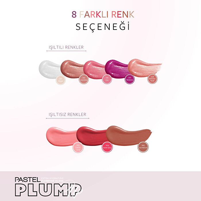 Pastel Plump Up Extra Hydrating Plumping Gloss 208 - Vegan Formula | 0.18 oz - view 7