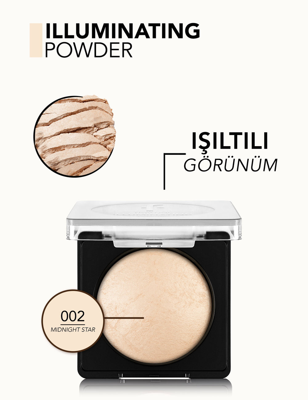 Flormar Baked Highlighter Velvet Texture 002 Midnight Star