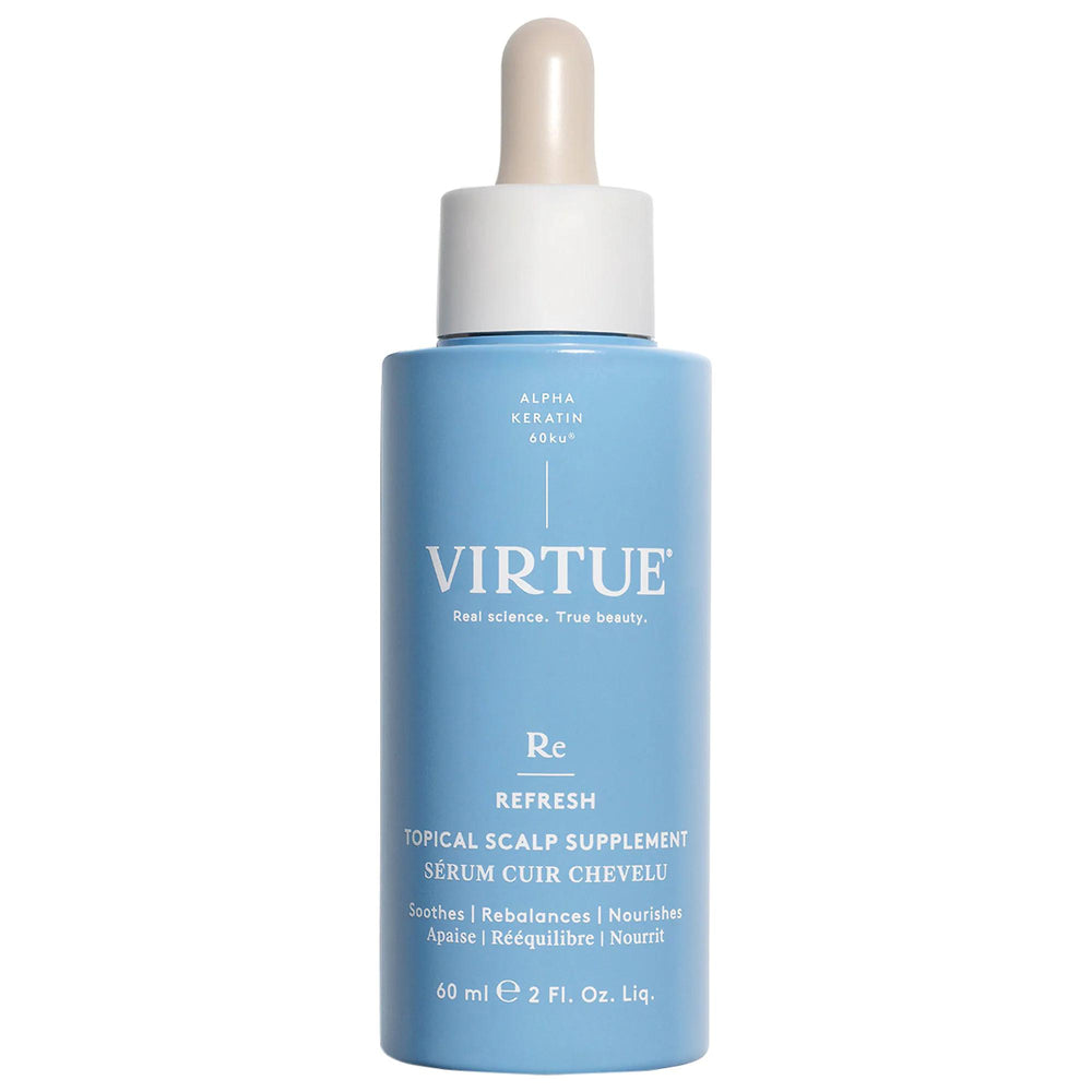 Virtue Soothing Hyaluronic Acid Topical Scalp Supplement: Dry & Itchy Scalp Treatment, Vegan, Sulfate-Free Hair Growth Serum with Alpha Keratin Virtue Hyaluronic Acid Scalp Serum: Soothe Dry, Itchy Scalp hyaluronic acid scalp serum, soothing scalp supplement, dry scalp treatment, itchy scalp relief, vegan scalp serum, sulfate-free hair serum, hair growth serum for scalp, Alpha Keratin scalp treatment, scalp rebalancing serum, hyaluronic acid, Alpha Keratin 60ku®, Biomimetic Peptide, Olive-Oil-Derived Cerami