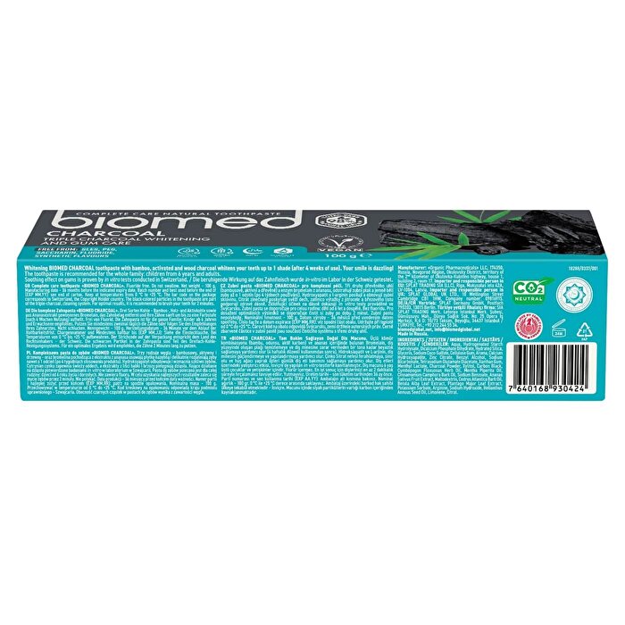 Biomed Charcoal Toothpaste 100g - Gentle Whitening Formula | Natural