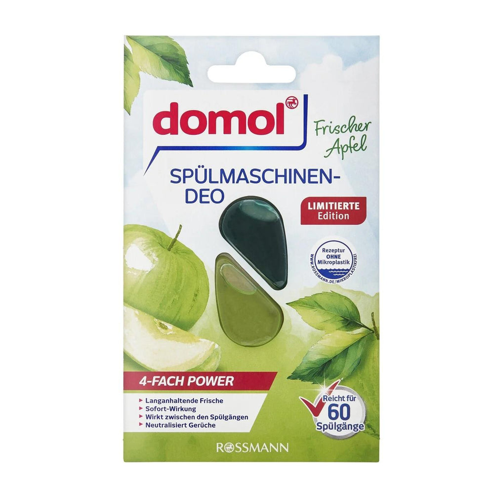 Domol Green Apple Dishwasher Deodorizer 60 Washes 4 ml