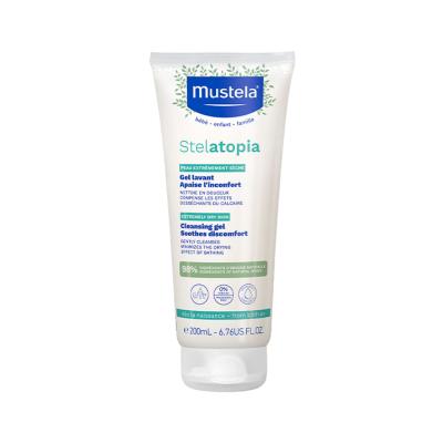 Mustela Stelatopia: Gentle Cleansing Gel for Dry, Eczema-Prone Baby Skin - Soothe &amp; Nourish (200ml) Mustela Stelatopia Cleansing Gel: Gentle Baby Wash for Dry Skin Mustela Stelatopia Cleansing Gel, baby cleansing gel, dry skin baby wash, eczema baby wash, sensitive skin baby wash, baby bath products, newborn cleansing gel, Stelatopia cleansing gel, baby wash, baby soap, Stelatopia, dry skin, eczema, sensitive skin, baby skincare, newborn skincare, baby bath, bath products, gentle cleansing, moisturizing bab