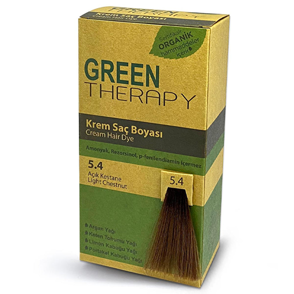 Green Therapy Ammonia-Free Hair Dye - Natural Ingredients, Argan Oil Hair Care, Effective Gray Coverage - Hair Mask