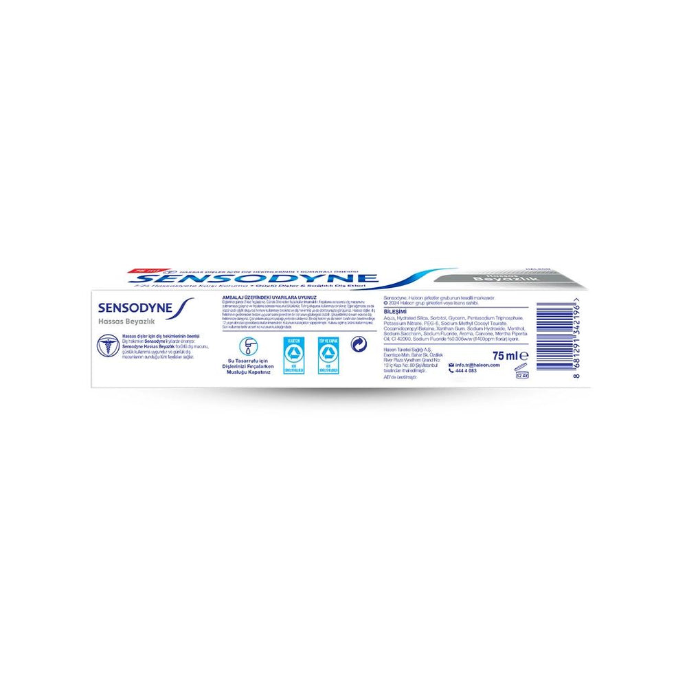 Sensodyne Sensitive Whitening Toothpaste for Gentle Stain Care 75ml