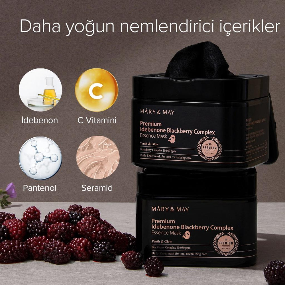 Mary & May Idebenone & Blackberry Complex Mask Pack 20 Sheets