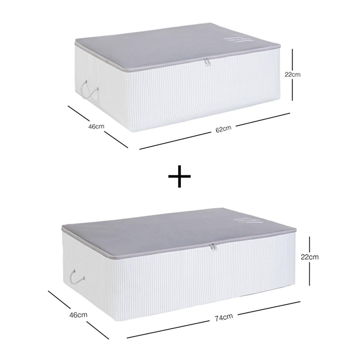 Ocean Home Storage Baskets/Set - Practical & Decorative Storage Solution for Home Textiles, 2-Piece Polypropylene Basket Set Ocean Home Storage Baskets - Practical & Decorative Storage storage baskets, home organization, decorative storage, polypropylene storage, folding storage baskets, underbed storage, home textiles storage, clutter-free home, organized living, storage solutions, textile storage, closet organization