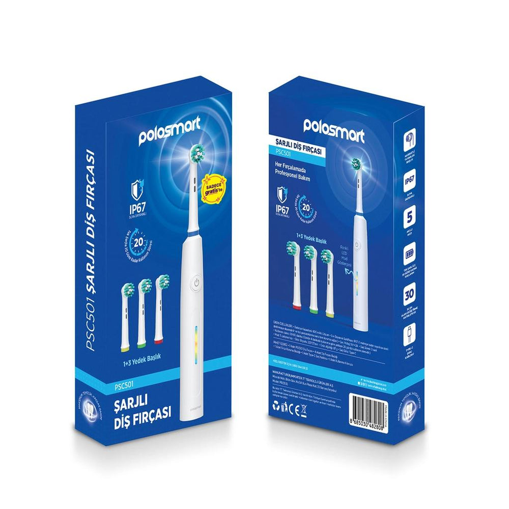 Polosmart PSC501 Rechargeable Toothbrush for Deep Cleaning