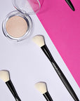 Mixup Professional Angled Blush and Highlighter Brush P733 - Vegan Makeup Tools for Precise Application - Blush