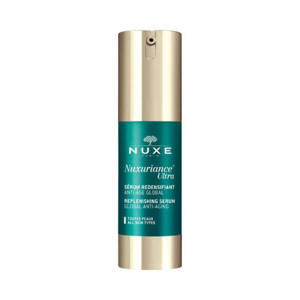 nuxe nuxuriance ultra replenishing serum 30ml, anti-aging serum for dry skin by nuxe, bottle of nuxe nuxuriance serum Nuxe Nuxuriance Ultra Replenishing Serum - 30ml Nuxe Nuxuriance Ultra Serum - Replenishing 30ml nuxe, replenishing-serum, dry-skin, anti-aging, skincare, hydration, facial-serum, nourishing, serum, ai-generated