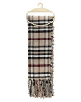 Eklips Burgundy Plaid Scarf for Cozy Winter Style