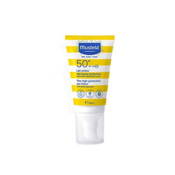 Mustela Sunscreen Lotion SPF 50+ - Water Resistant, Organic Avocado, Family Sun Protection - image 2