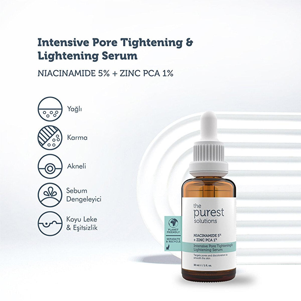 The Purest Solutions Niacinamide 5% + Zinc PCA 1% Acne Serum for Oily Skin - 1.01 fl oz - Face Serum