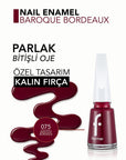 Flormar Nail Enamel 075 Baroque Bordeaux High Pigment Polish 11ml