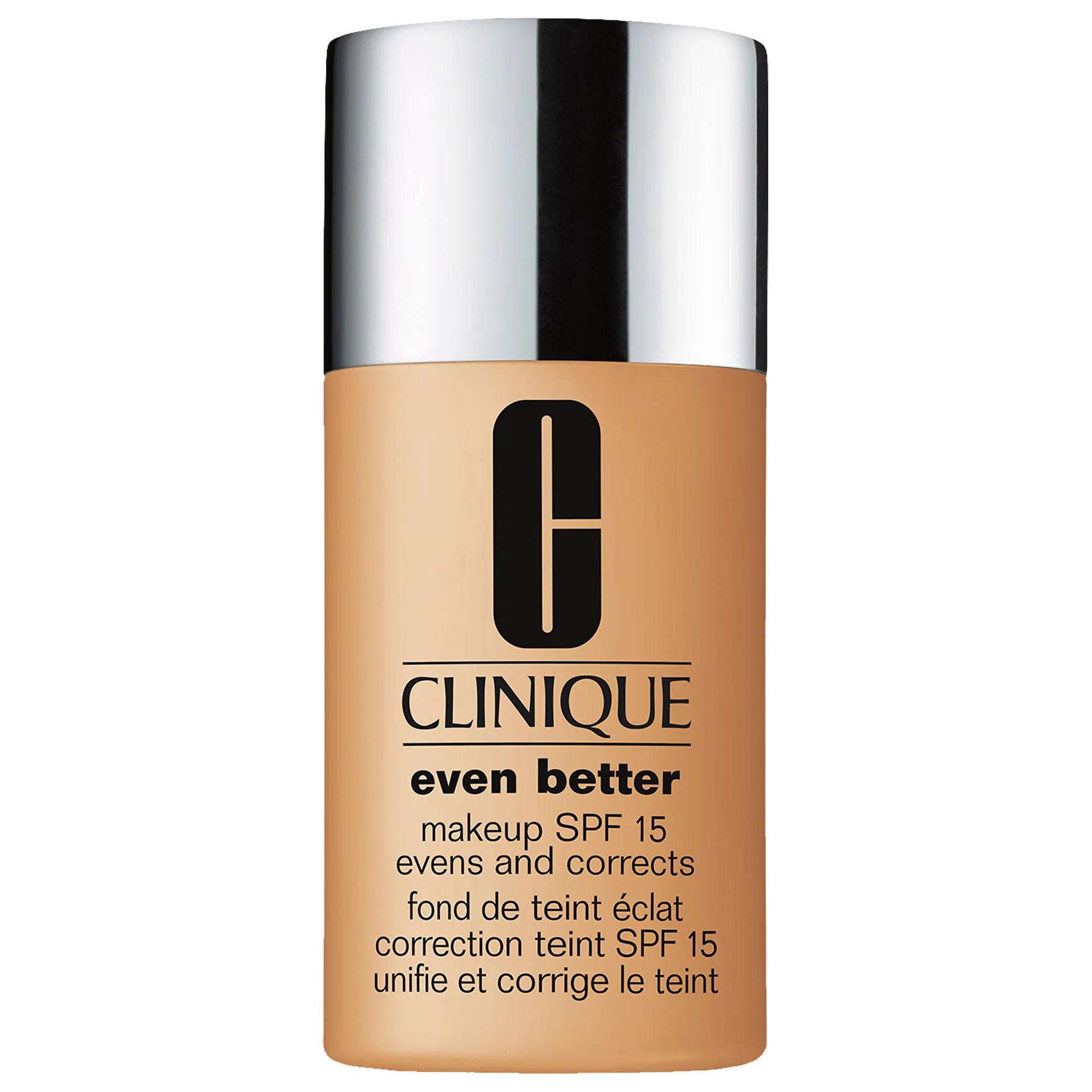 Clinique Even Better Makeup Broad Spectrum SPF 15 Foundation - Hydrating Cream Formula for Brighter Skin Tone Clinique Even Better Foundation SPF 15 - Hydrating &amp; Brightening Foundation Makeup, SPF 15 Foundation, Cream Foundation, Broad Spectrum Sun Protection, Paraben-Free Makeup, Hydrating Foundation, Brightening Foundation, Everyday Makeup, Natural Finish, Creamy Foundation, Sensitive Skin Friendly, Cleaner Beauty, Clinique, Makeup for Normal Skin, Makeup for Dry Skin, Makeup for Combination Skin, Makeup