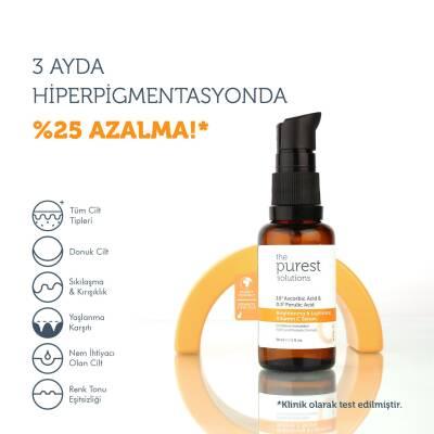 The Purest Solutions Vitamin C Serum - Brightening, Anti-aging Skincare for Uneven Skin Tone Vitamin C Serum for Brightening & Anti-aging | The Purest Solutions Vitamin C Serum, Brightening Serum, Anti-aging Skincare, Dermatologically Tested Skincare, Skincare for Uneven Skin Tone, Hyperpigmentation Treatment, Sensitive Skin Friendly, Paraben Free, Sulfate Free, Lightweight Serum, Antioxidant Skincare, Glowing Skin, Radiant Complexion, Skincare Essentials, Beauty Products for Hyperpigmentation