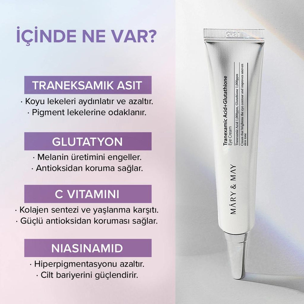 Mary & May Tranexamic Acid & Glutathione Eye Cream 30ml