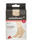 Underwear 20 Denier Champagne Ankle Socks - One Size