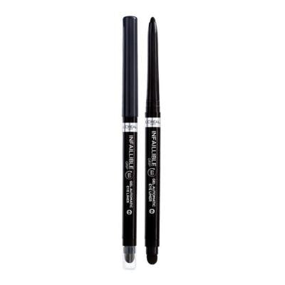 L'Oreal Paris Infallible Intense Black Automatic Gel Eyeliner: 36H Smudgeproof, Long-Lasting Eye Definition L'Oreal Infallible Black Eyeliner: 36H Smudge-Proof Definition eyeliner, black eyeliner, long-lasting eyeliner, smudge proof eyeliner, gel eyeliner, intense black eyeliner, 36 hour eyeliner, waterproof eyeliner, twist up eyeliner, smudgeable eyeliner, eye makeup, cosmetic, long-wear eyeliner, smudge-resistant eyeliner, intense color, dark eyeliner, eye definition, precise application, smoky eye, blend