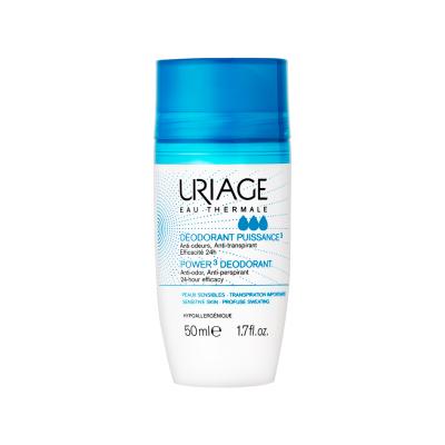 Uriage Power Deodorant Roll-On - Long-Lasting, Non-Staining, Alcohol-Free Antiperspirant Deodorant for Sensitive - Deodorant