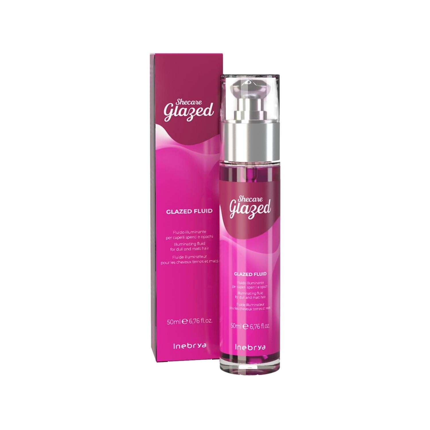 Inebrya Shecare Glazed Fluid - Illuminating Hair Care for Dull Hair, 1.69 fl oz Inebrya Shecare Glazed Fluid for Dull Hair Hair care product, Illuminating hair fluid, Dull hair treatment, Glazed hair effect, Hair nourishment, Hair care, Hair treatment, Nourishing hair fluid, Shine enhancement, Vibrant hair, Healthy hair, Hair revitalization, Cosmetics, Beauty products