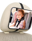 Babyjem Baby Car Mirror - Shatter-Resistant Acrylic Glass, Adjustable Strap for Safe Rear Seat Visibility Baby Car Mirror - Safe & Adjustable | Babyjem baby car mirror, rear seat baby mirror, car baby safety mirror, baby safety mirror for car, adjustable baby car mirror, baby car accessories, infant car safety, car safety for babies, baby driving safety, rear seat visibility