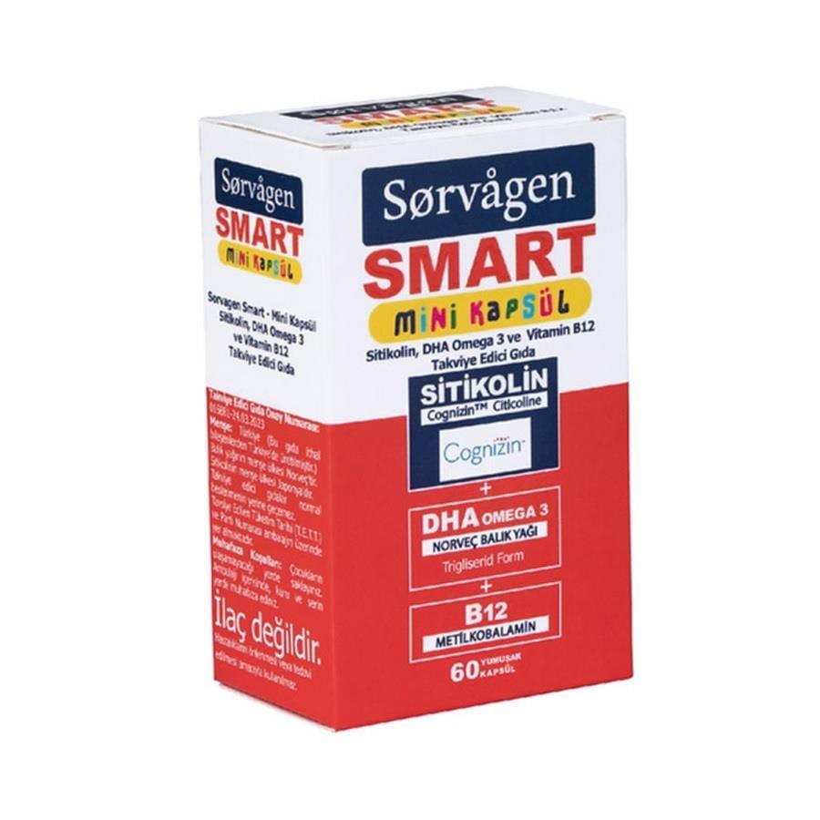 Sorvagen Dietary Supplement - 60 Mini Capsules with DHA Omega 3, Sitikolin, and Vitamin B12 - image 4