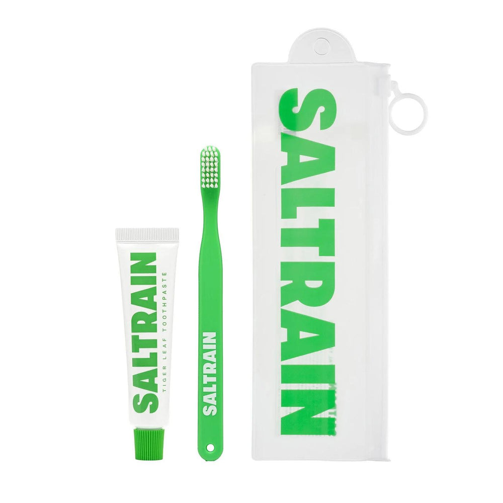 Saltrain Tiger Leaf Toothpaste and Toothbrush Travel Set 30g