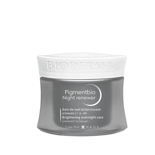 Bioderma Pigmentbio Night Renewer - Anti-Aging Night Care Cream for Sensitive Skin with Brightening & Firming - Face Cream