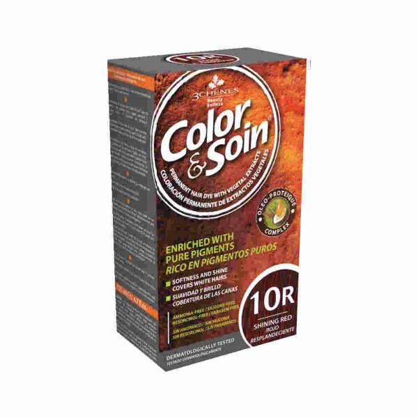 Color&Soin 10R Shining Red Hair Dye - Vibrant Permanent Hair Color with Conditioning Benefits Color&Soin 10R Red Hair Dye - Permanent & Nourishing hair dye, red hair color, 10R Shining Red, Color&Soin hair dye, permanent hair color, vibrant red hair dye, nourishing hair dye, conditioning hair color, long-lasting hair dye