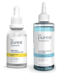 The Purest Solutions Skincare Set - Brightening Serum & Clarifying Toner for Hyperpigmentation Treatment - Face Serum