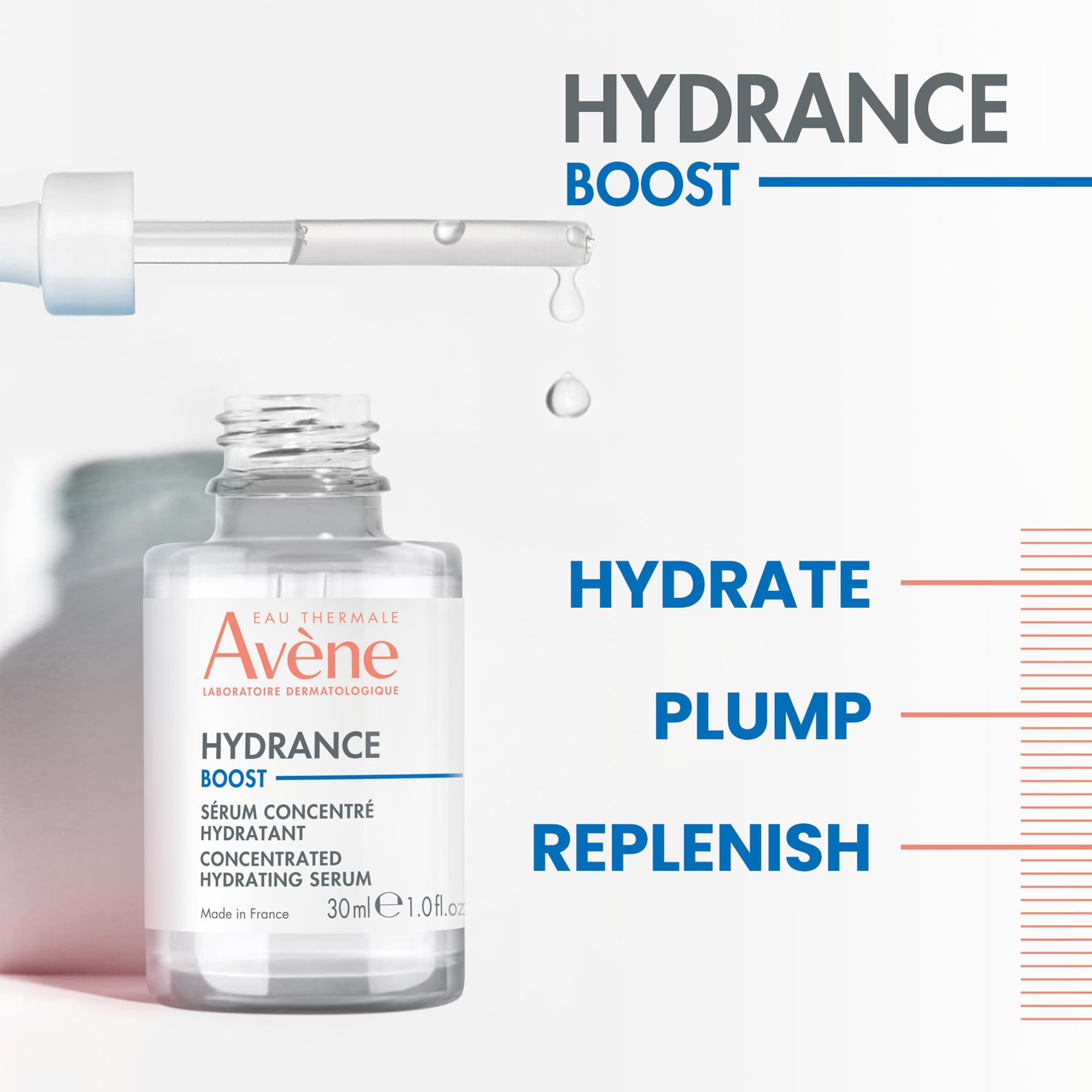 Avene Hydrance Boost Concentrated Hydrating Serum - Non-Greasy, Soothing Moisturizer for Dry Skin
