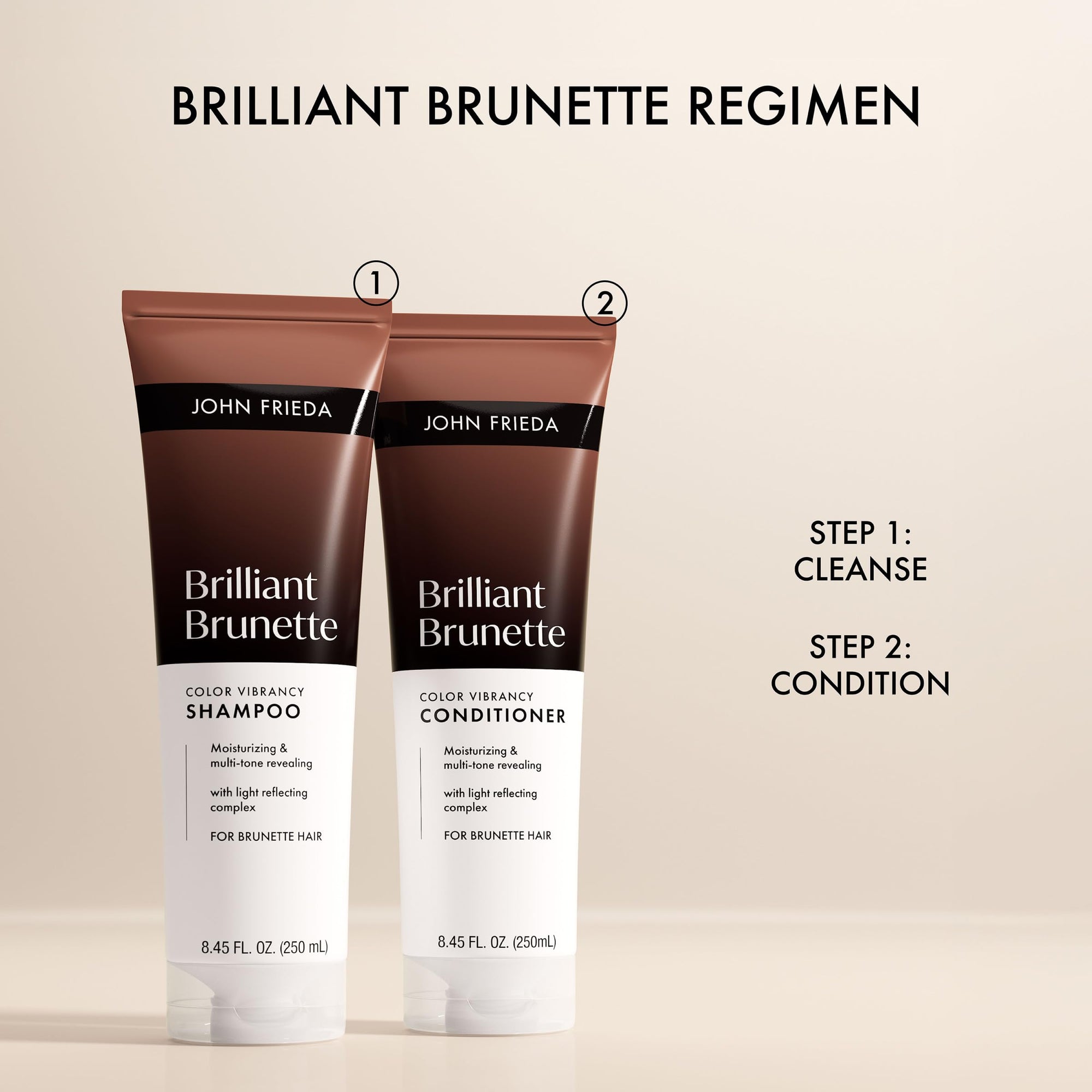 John Frieda Brilliant Brunette Color Enhancing Shampoo for Vibrant Brown Hair - 8.45 fl oz