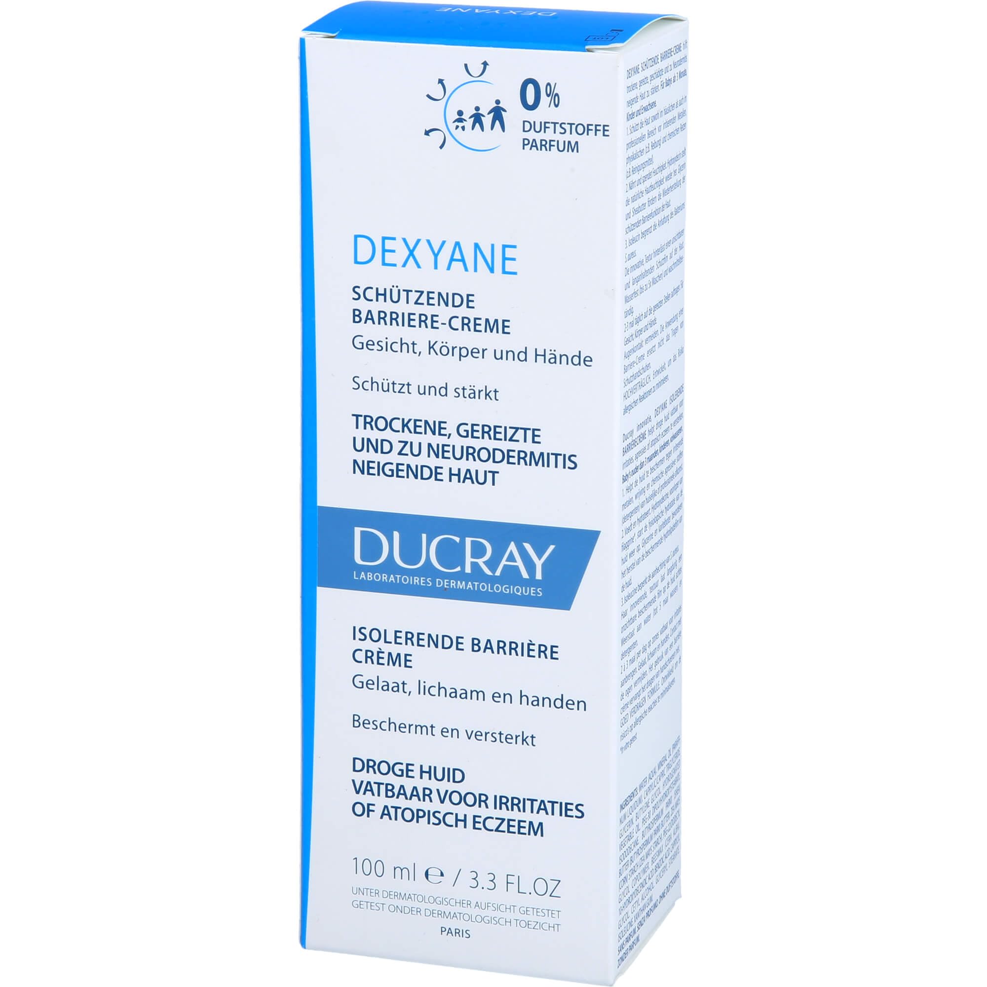 Ducray Dexyane Barrier Cream for Face, Body and Hands 100ml