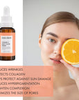 Maruderm Vitamin C and Peptide Brightening Skincare Serum - Brightening, Revitalizing, Evens Skin Tone - 30 ml