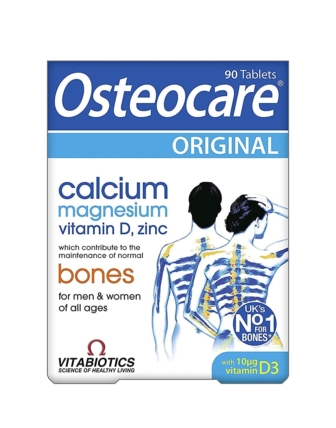 Vitabiotics Osteocare Original 90 Tablets - Calcium &amp; Vitamin D Supplement for Bone Health