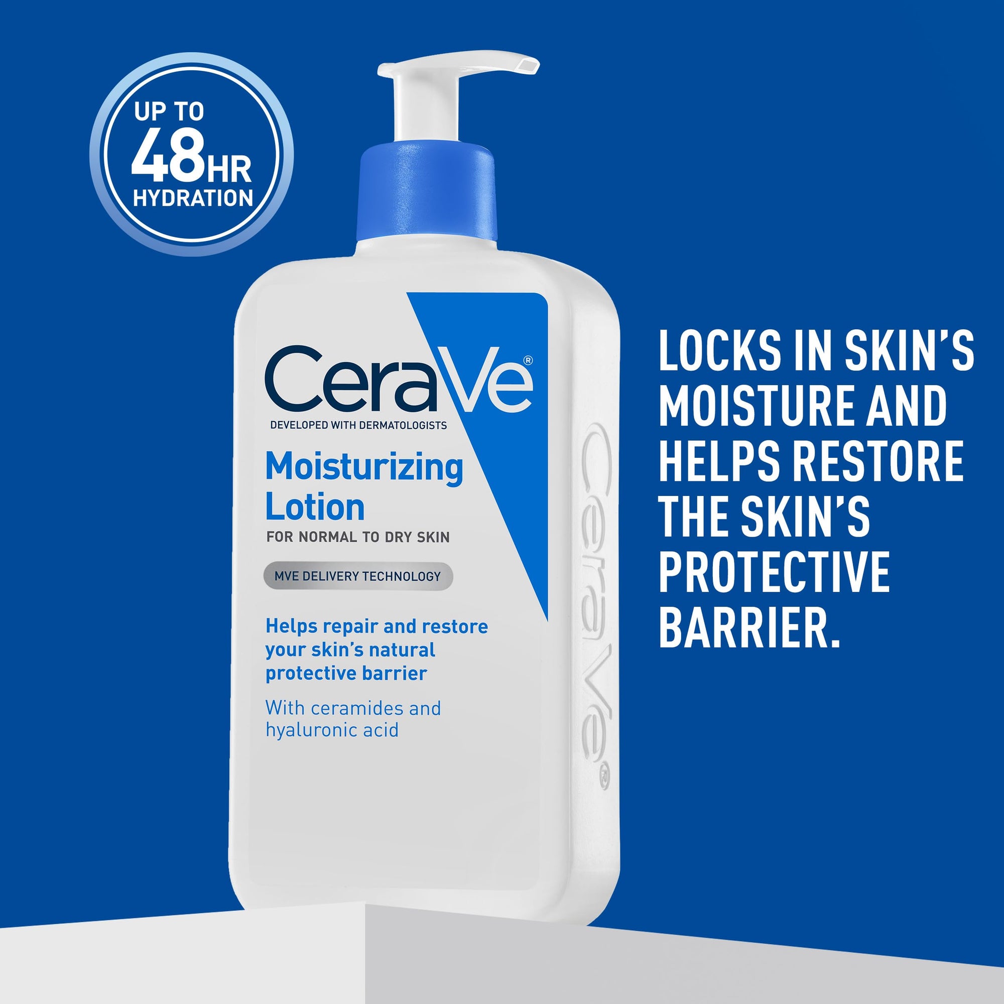 CeraVe Facial Moisturizing Lotion - Non-Comedogenic, Fragrance-Free, Hyaluronic Acid &amp; Ceramide Skincare for Normal to D