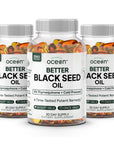 Ocean Black Seed Oil Supplement - 1000mg Çörek Otu Yağı Capsules, 60 Count (1+1 Free) - Natural Health Support