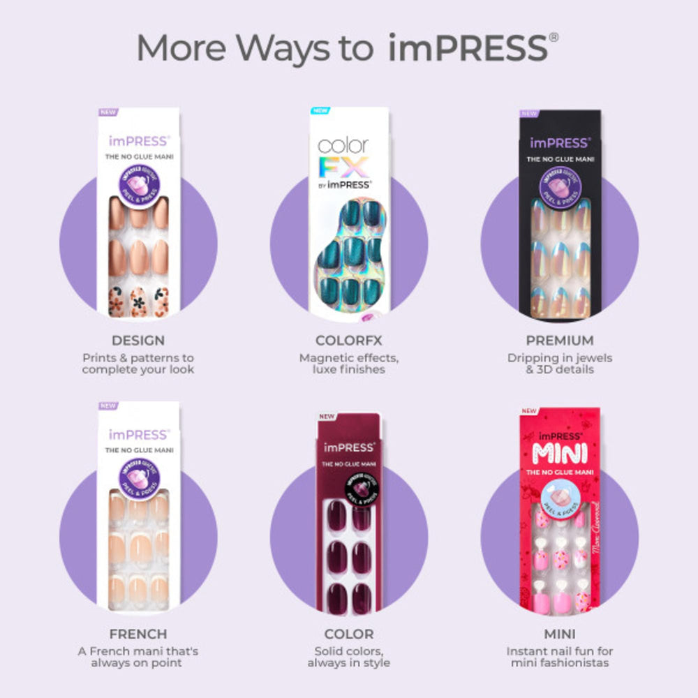 imPress Color Medium Fake Nails - Ready or Not | Trendy Design