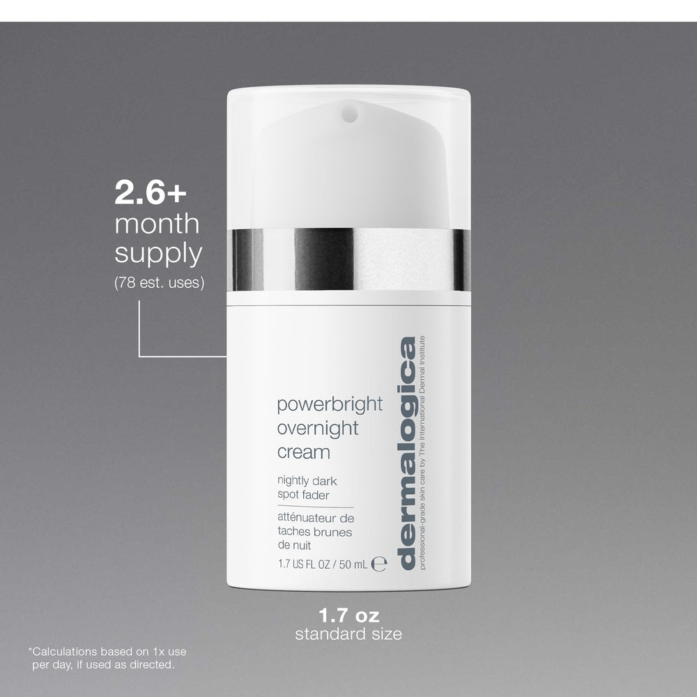 Dermalogica PowerBright Overnight Cream - Dark Spot Correction, Anti-Aging Skincare, Niacinamide & Vitamin C Overnight F